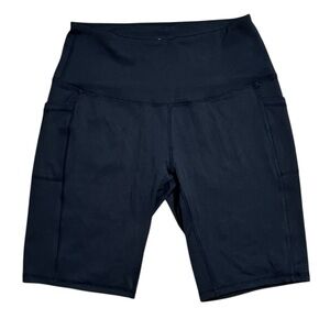 LegEnd Women's Black High Waisted 9” Biker Shorts